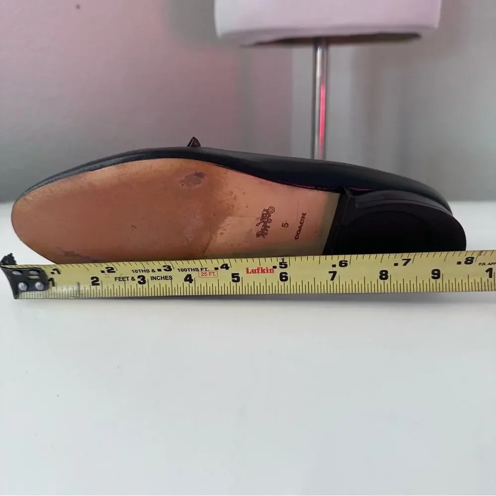 Coach Isabel Loafers in Black Leather Size 5B - Picture 13 of 14